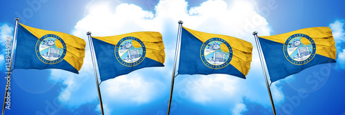 Quadro su tela Santa ana flag, 3D rendering