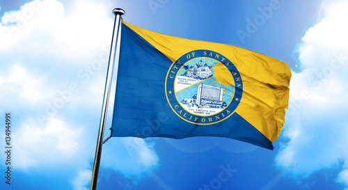 Photos Santa ana flag, 3D rendering