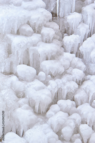 Frozen ice waterfall 