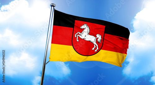 Foto lower saxony, niedersachsen flag, 3D rendering