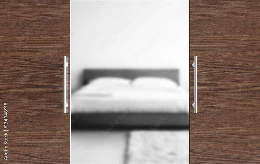 Porte scorrevoli in legno di camera da letto Stock Illustration | Adobe  Stock