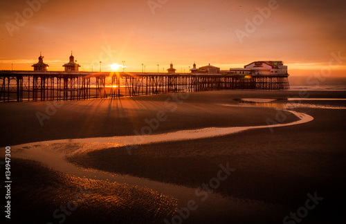 Sunset over the pier