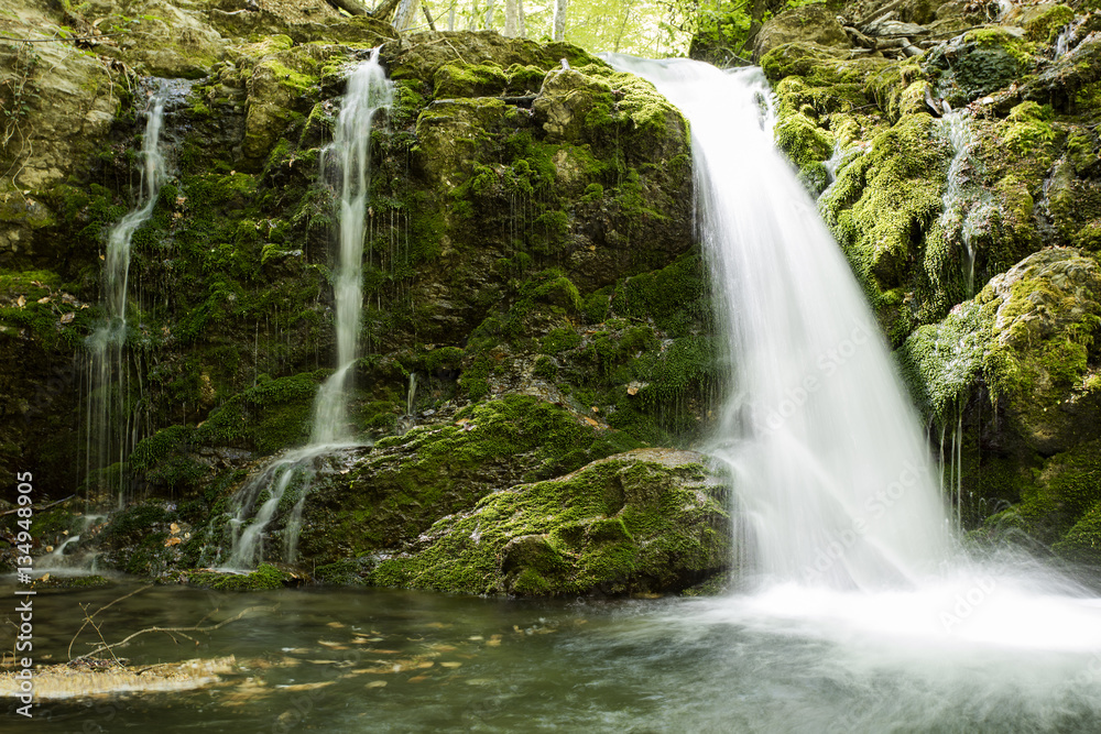 Obraz premium waterfalls in the mountains of the Crimea