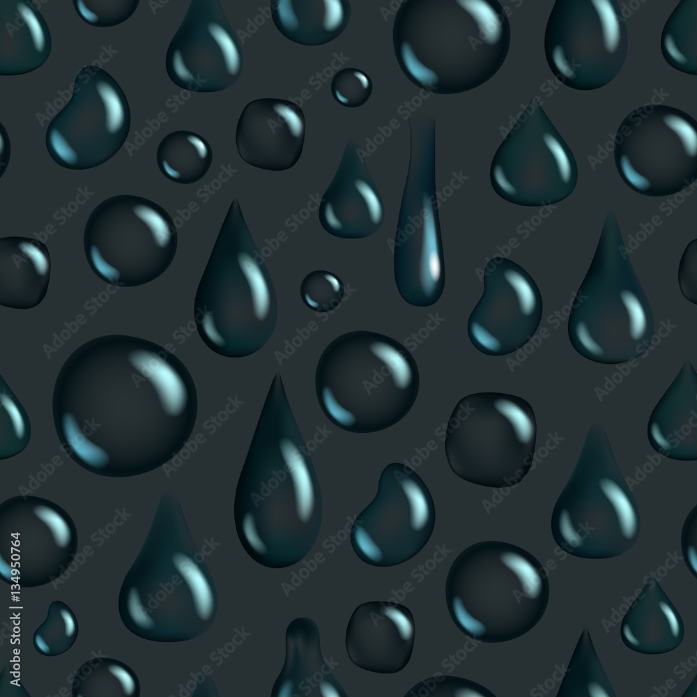 Shiny water drops seamless vector background Shiny water drops seamless vector background