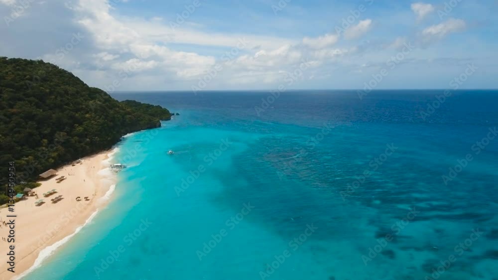 Aerial view of beautiful tropical island with white sand beach and tourists. Puka shell beach. Tropical lagoon with turquoise water and white sand. Beautiful sky, sea, beach,resort. Beautiful tropical Aerial view of beautiful tropical island with white sand beach and tourists. Puka shell beach. Tropical lagoon with turquoise water and white sand. Beautiful sky, sea, beach,resort. Beautiful tropical