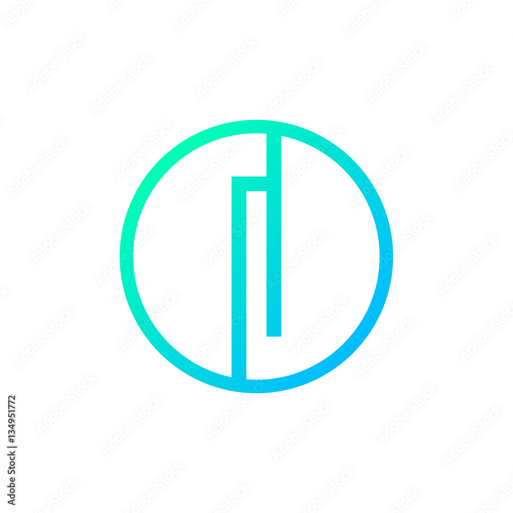 Letter I logo,Circle shape symbol,Digital,Technology,Media Letter I logo,Circle shape symbol,Digital,Technology,Media