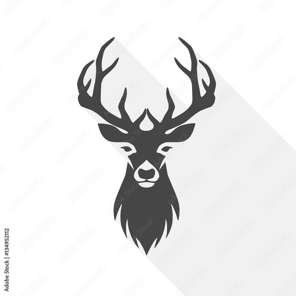 Deer head illustration vector
