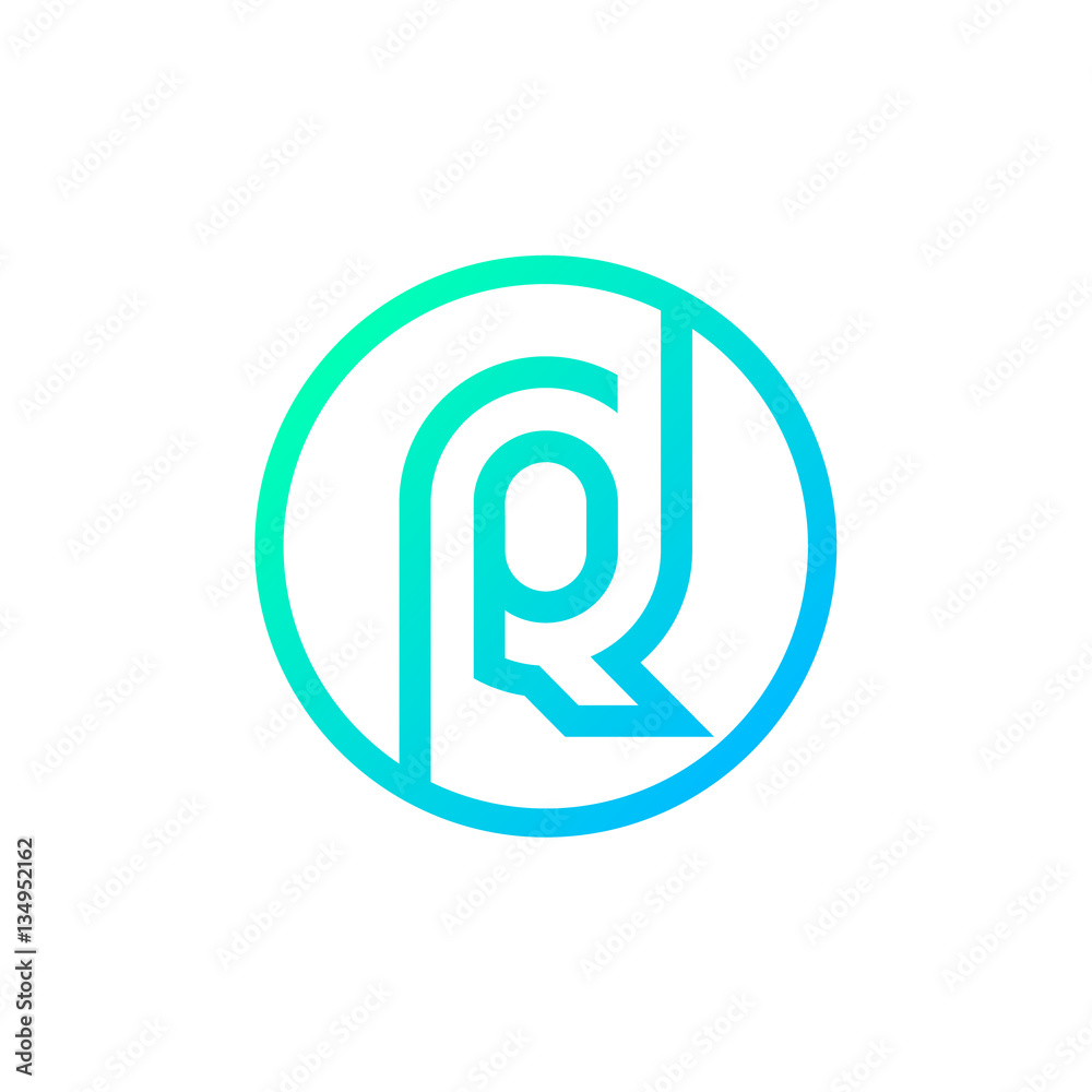 Letter Q logo,Circle shape symbol,Digital,Technology,Media