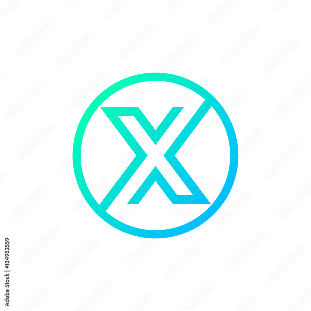 Letter X logo,Circle shape symbol,Digital,Technology,Media Letter X logo,Circle shape symbol,Digital,Technology,Media