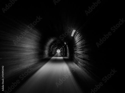 Motion blur inside a tunnel