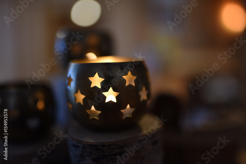 candela porta candela fiamma stella stella di Natale light t-light candeggina casa oggetto casa relax massaggio atmosfera photo