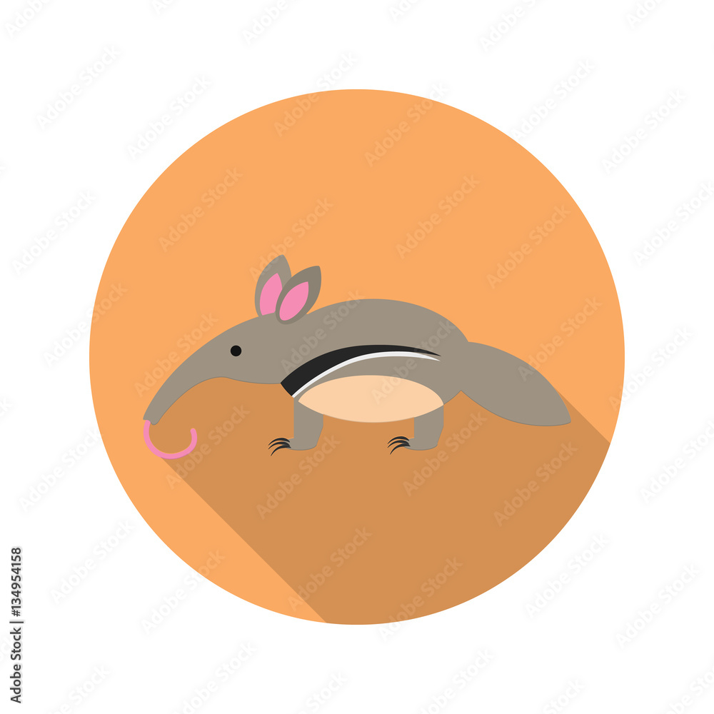 Anteater color flat icon