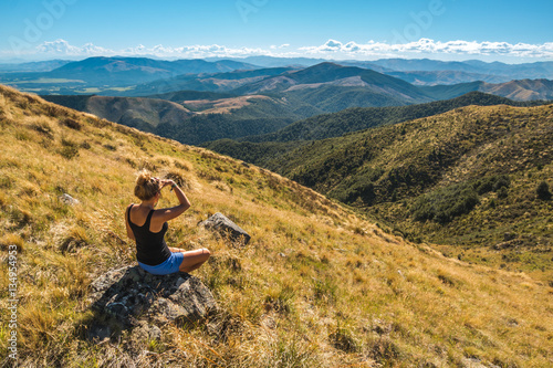 Enjoying the view after a long hike