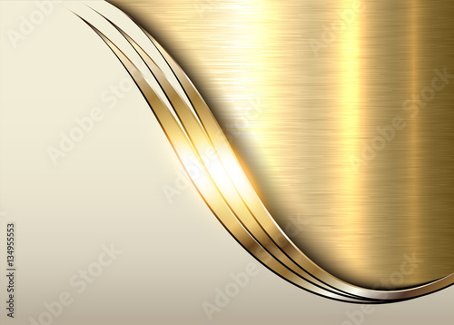 Gold metal background, shiny metallic elegant business background photo