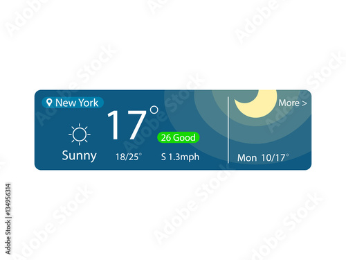 Weather widget Night vector