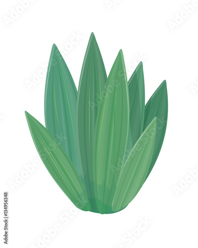 Flower Icon in Flat Style Design. Green Nature