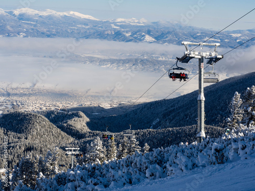 BANSKO, Bulgaria. January, 2017. It's winter resort in Bulgaria with long ski runs and the rich cultural history