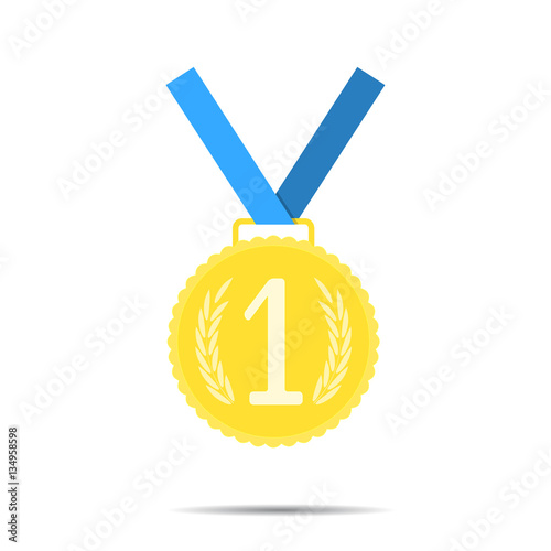 Golden medal, first place icon