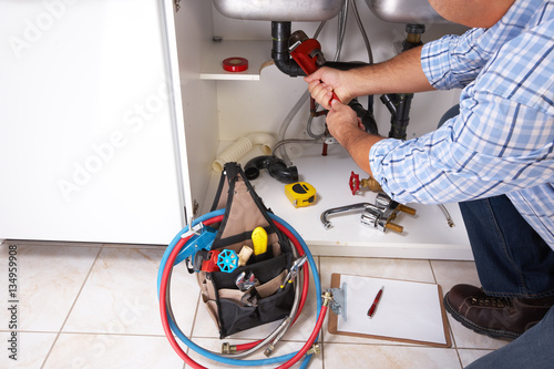 Plumber on the kitchen.