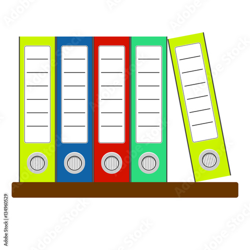 Folders with documents vector