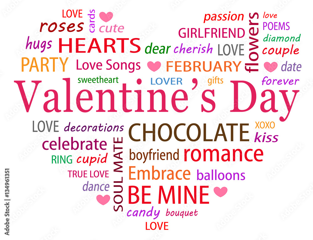Valentine Word Cloud Valentine Word Cloud