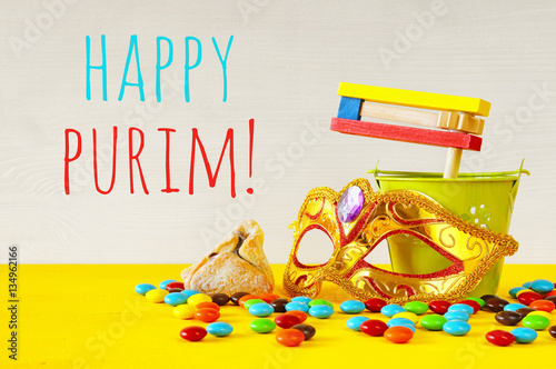 Purim celebration concept (jewish carnival holiday)