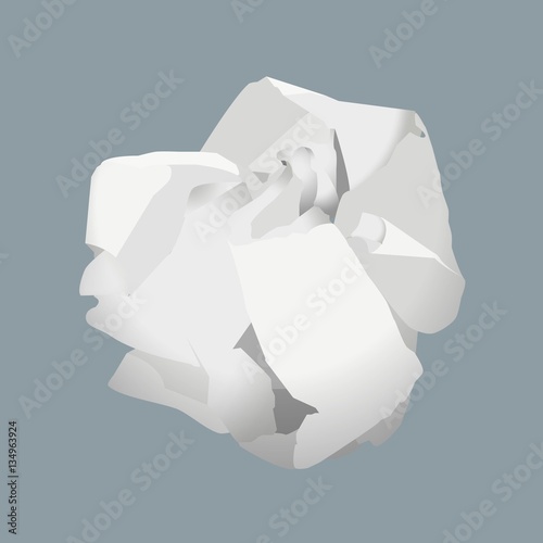 Crumpled paper ball