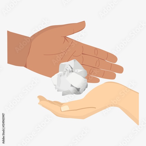 Crumpled paper ball