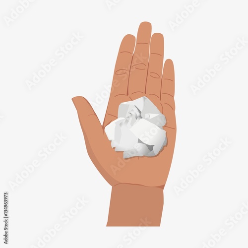 Crumpled paper ball