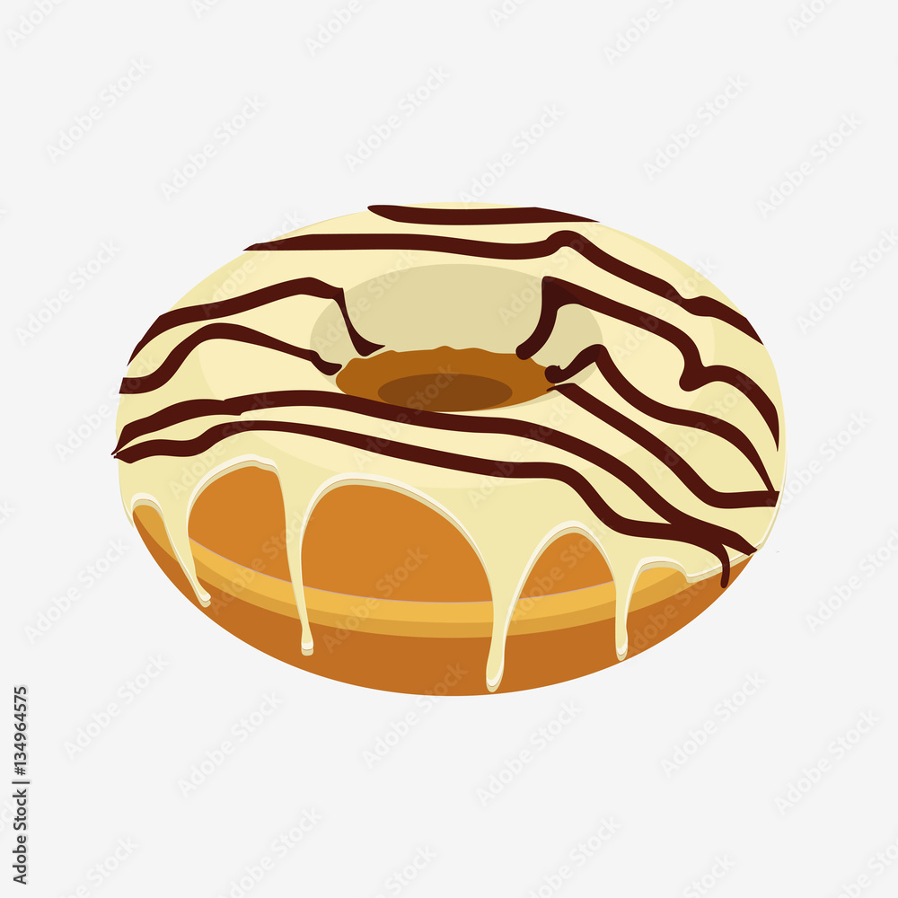 Donut with sprinkles isolated on white background Donut with sprinkles isolated on white background