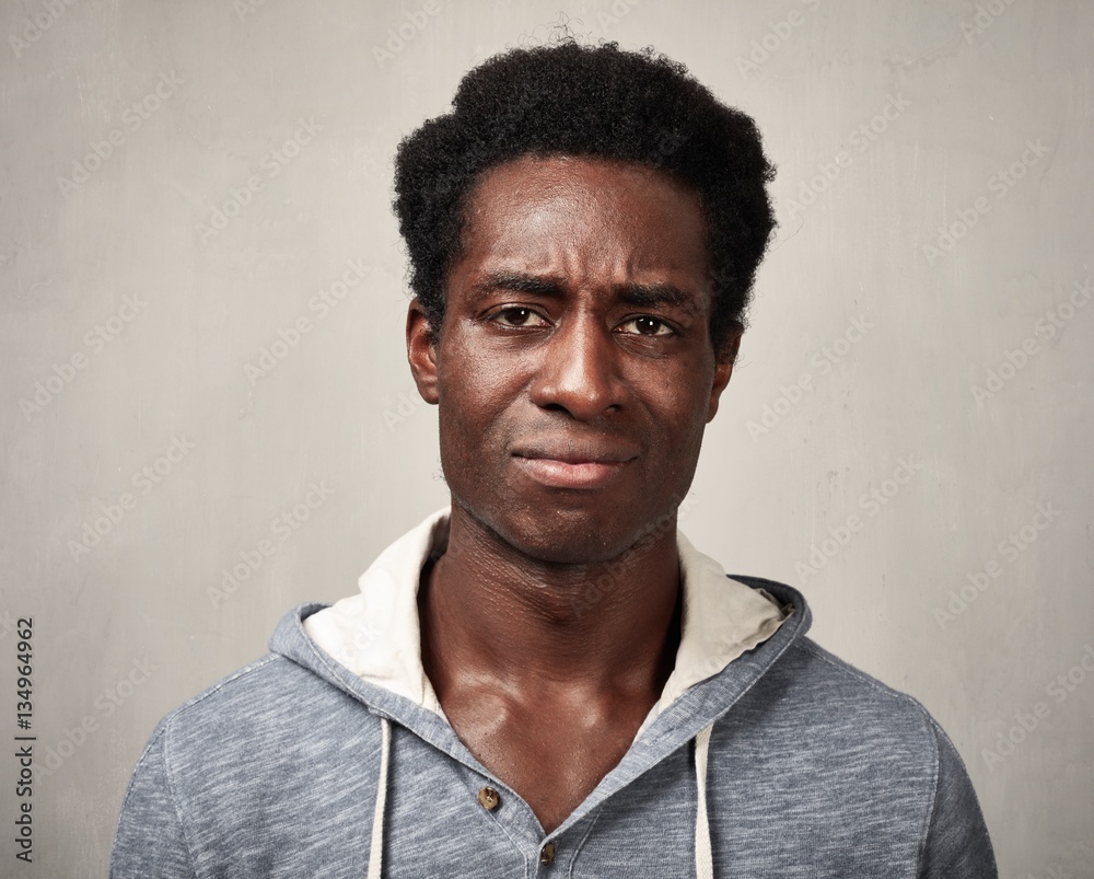 Stockfoto Sad black man Adobe Stock