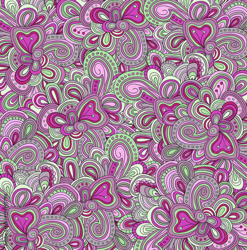 Nice background for card with bright hand drawn pattern