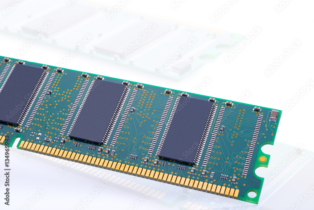 RAM Speicher mit Doppelbelichtung eines PC