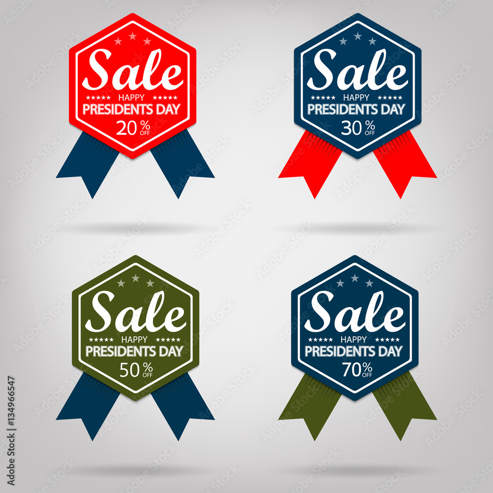 Presidents Day Sale, USA National Flag. Background flat design Presidents Day Sale, USA National Flag. Background flat design