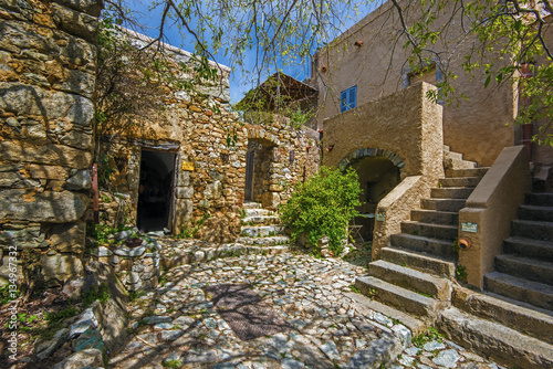 Mews of Pigna village in Corsica Island photo