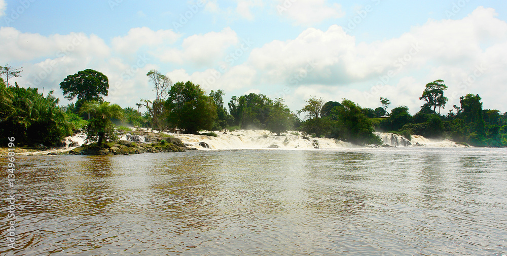 Fototapeta premium The Waterfalls of Lobé in Kribi, Cameroon. 