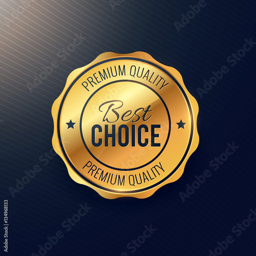 golden best choice badge design