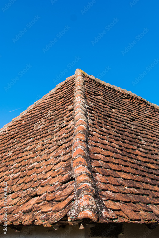 Very old clay tile roof