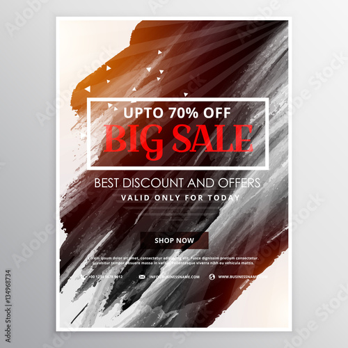 abstract discount big sale horizontal banner design template