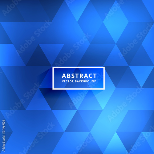 abstract blurred blue shiny triangle patterns