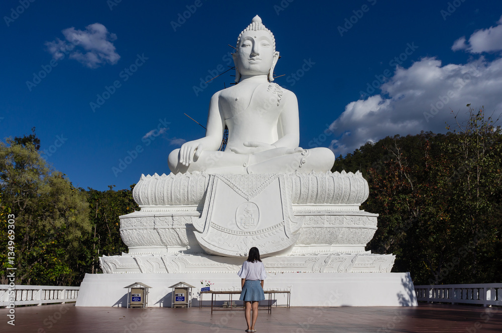 Fototapeta premium Wat Phra That Mae Yen, Pai, Thailand