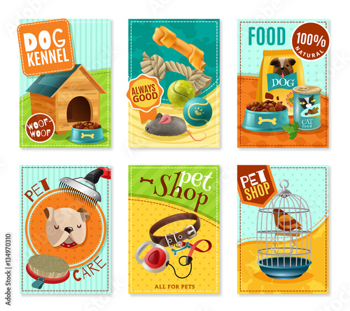 Pet Care 6 Mini Banners Set 