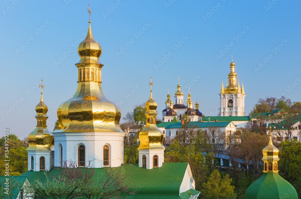View at the Pechersk Lavra towers in Kiev,Ukraine