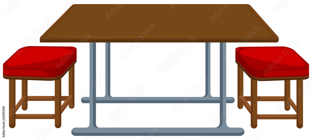Fototapeta premium Canteen table and chairs