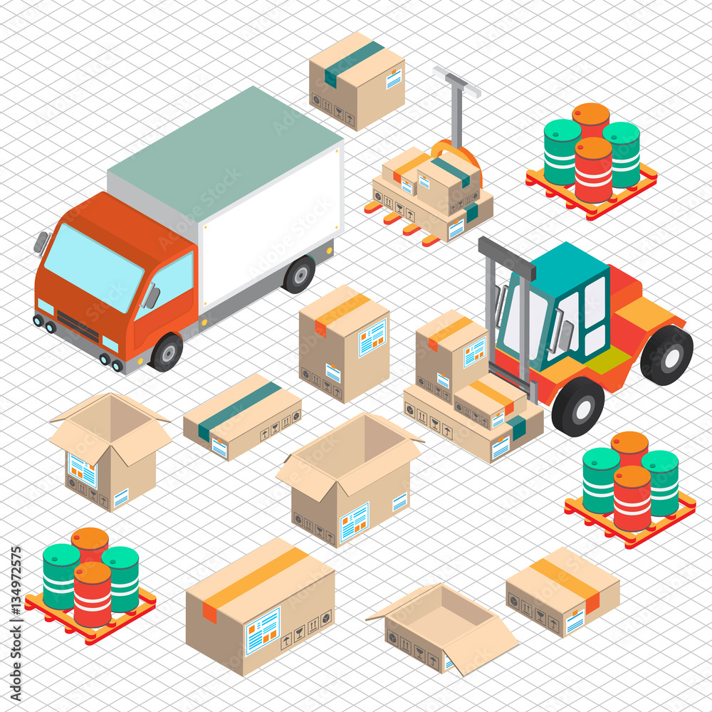 illustration of info graphic delivery car concept in isometric 3d graphic illustration of info graphic delivery car concept in isometric 3d graphic