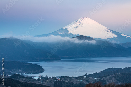 Fuji Mountain Lake Hakone Sunrise