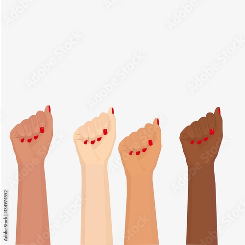 Woman Hand with clenched fist,