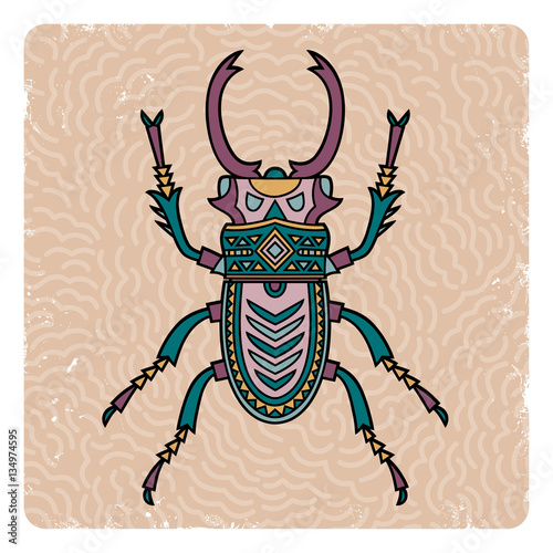 beetle2/Hand drawn beetle. Vector design element beetle.