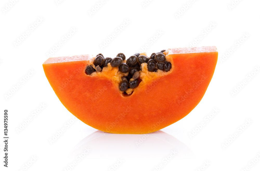 papaya isolated on a white background