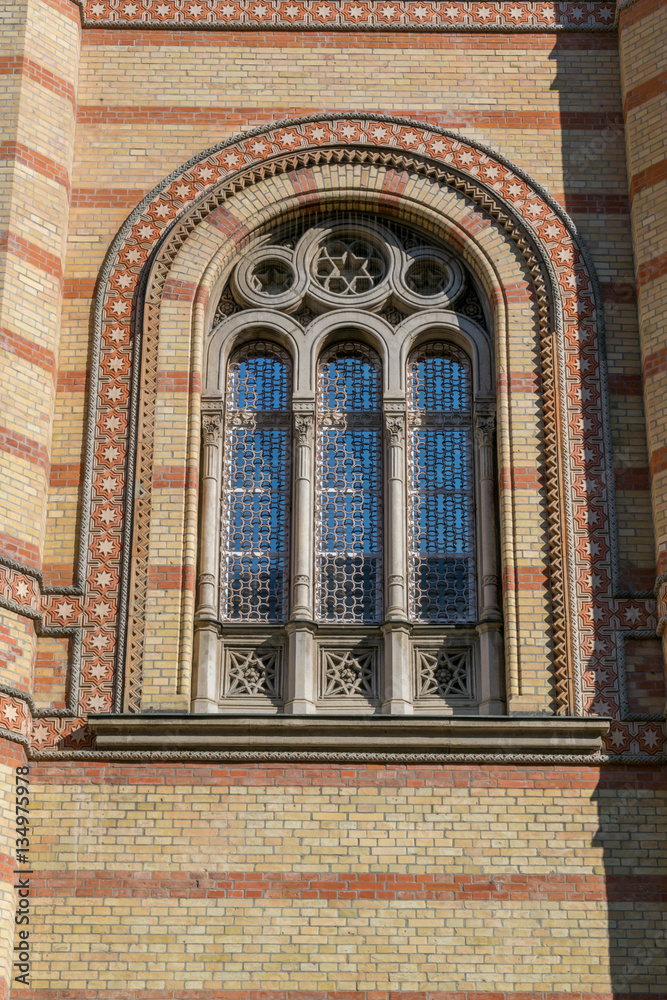 Window on the Synagogue in Budapest